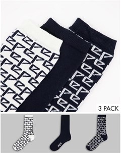 Набор из 3 пар носков черного и кремового цвета с логотипом Joseline Pepe jeans