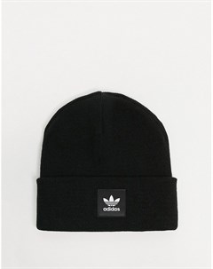 Черная шапка бини с логотипом Adidas originals
