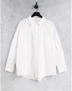 Белая oversized рубашка с объемными рукавами Skylar rose