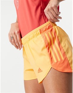 Оранжевые шорты с 3 полосками adidas Running Adidas performance