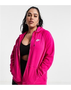 Ярко розовый флисовый худи Plus Essentials Nike