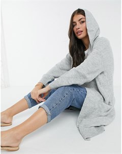Relaxed maxi cardigan with hood M lounge