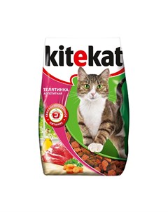 Корм для кошек телятинка аппетитная сух 350г Kitekat