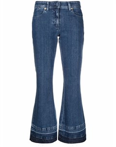 Укороченные джинсы с нашивкой логотипом Versace