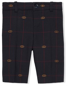 Клетчатые брюки с логотипом Interlocking G Gucci kids