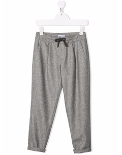 Прямые брюки со складками Brunello cucinelli kids