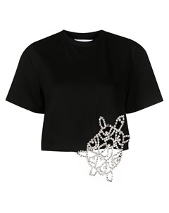Укороченная футболка с кристаллами Area