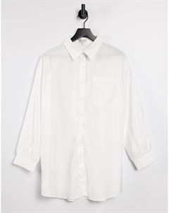 Белая удлиненная oversized рубашка x Saffron Barker In the style
