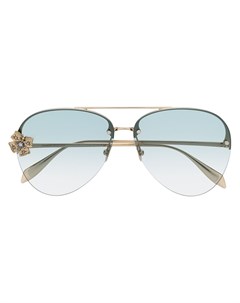 Солнцезащитные очки авиаторы с кристаллами Alexander mcqueen eyewear