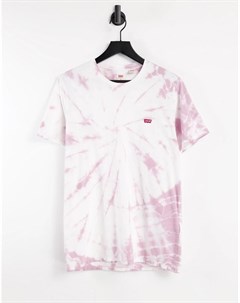 Свободная розовая футболка с принтом тай дай и винтажным логотипом Levi's®