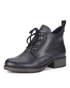Черные ботинки на шнуровке из экокожи Rieker