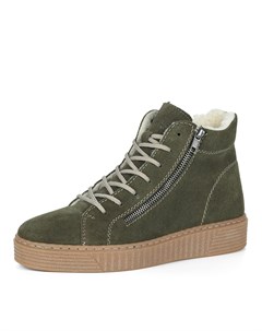 Комфортные зеленые ботинки на шерсти Rieker
