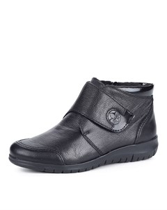 Черные ботинки без шнуровки из экокожи Rieker