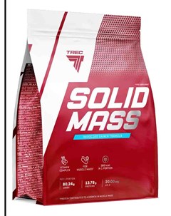 Гейнеры Solid Mass 1000 гр клубника Trec nutrition