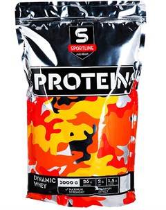 Протеины Dynamic Whey Protein 1000 гр клубника Sportline nutrition