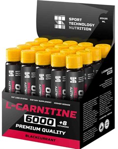 Л карнитин L Carnitine 6000 20 х 25 мл черная смородина Sporttech