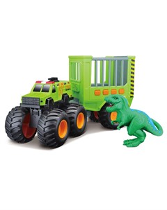 Машинка на радиоуправлении FM Monster Transport 4x4 Динозавр зеленая Maisto