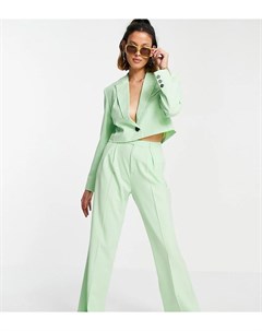 Зеленые брюки с завышенной талией Inspired Reclaimed vintage