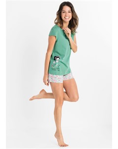 Пижама с шортами из биохлопка Bonprix