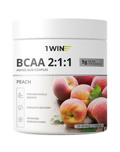 Аминокислоты BCAA 2 1 1 Персик 180 г 1win
