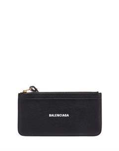 Черный кожаный кошелек с ремешком Balenciaga