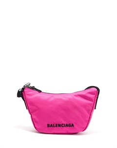 Розовая тканевая сумка Balenciaga