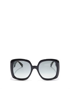 Черные квадратные солнцезащитные очки с лентой Web Gucci