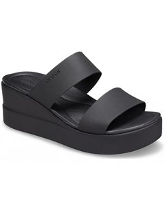 Босоножки женские Women s Brooklyn Mid Wedge Black Black Crocs