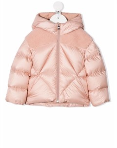 Пуховик с нашивкой логотипом Moncler enfant