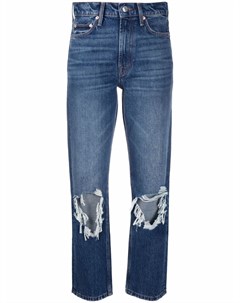 Укороченные джинсы с эффектом потертости Maje
