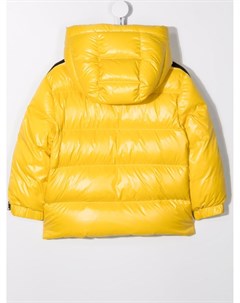 Пуховик с нашивкой логотипом Moncler enfant