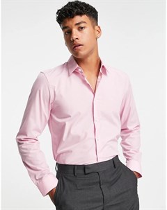 Розовая рубашка классического кроя из легко гладящегося материала Burton Burton menswear