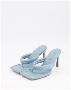 Голубые босоножки на каблуке Haven Asos design