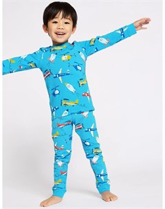Пижама с принтом Воздушный транспорт для мальчика Marks & spencer