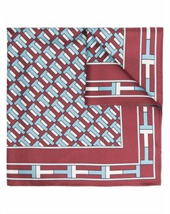 Шелковый платок с геометричной вышивкой Tory burch
