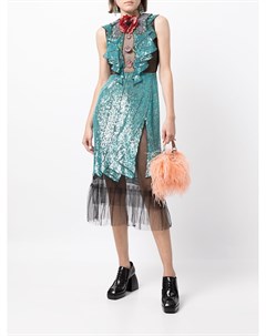 Платье Serpenti с пайетками Gucci pre-owned