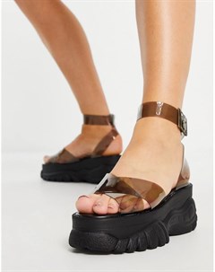 Черные сандалии на массивной платформе Toucan Asos design