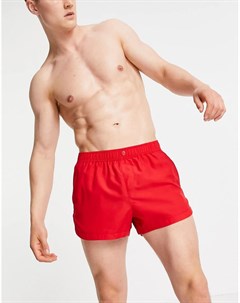 Красные шорты для плавания со скрытой застежкой Asos design