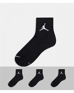 Набор из 3 пар черных носков с логотипом Nike Jumpman Jordan