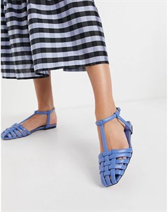 Голубые сандалии с мягкими перемычками Asos design