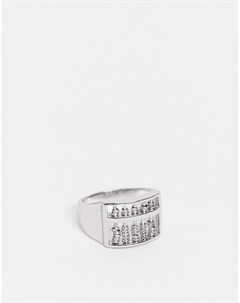Серебристое кольцо с подвижной отделкой в виде счетов Asos design