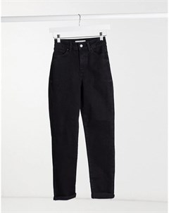 Черные моделирующие джинсы в винтажном стиле New look