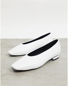 Белые туфли на плоской подошве с высоким вырезом спереди Penny Raid