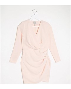 Пудрово розовое платье мини с драпировкой ASOS DESIGN Petite Asos petite