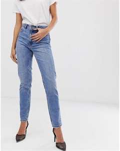 Мраморные джинсы в винтажном стиле с завышенной талией Vero moda