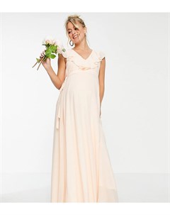 Платье для подружки невесты цвета экрю с запахом Bridesmaids Tfnc maternity