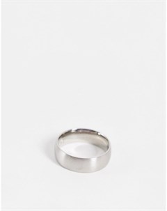Матовое серебристое кольцо из нержавеющей стали Icon brand