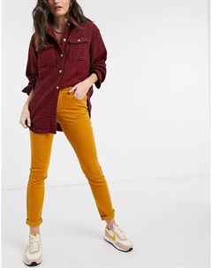 Коричневые джинсы скинни Vero moda