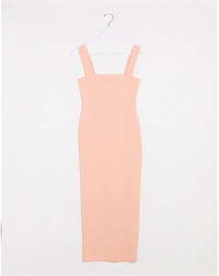 Облегающее платье мидакси персикового цвета Missguided