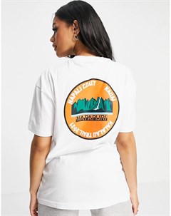 Белая футболка с оранжевой отделкой Alohoa Napapijri